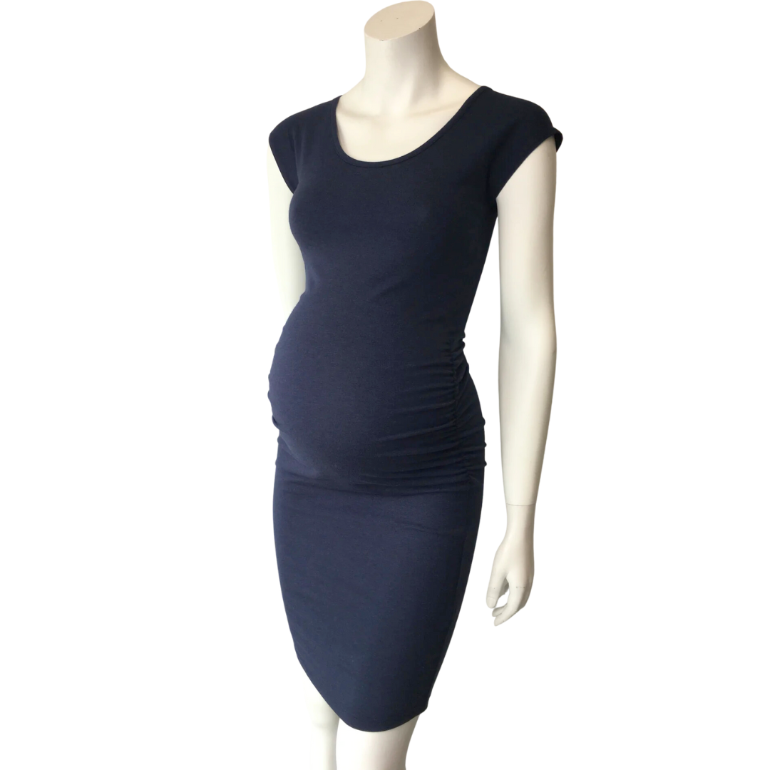 Gathered Dress Cap Sleeve