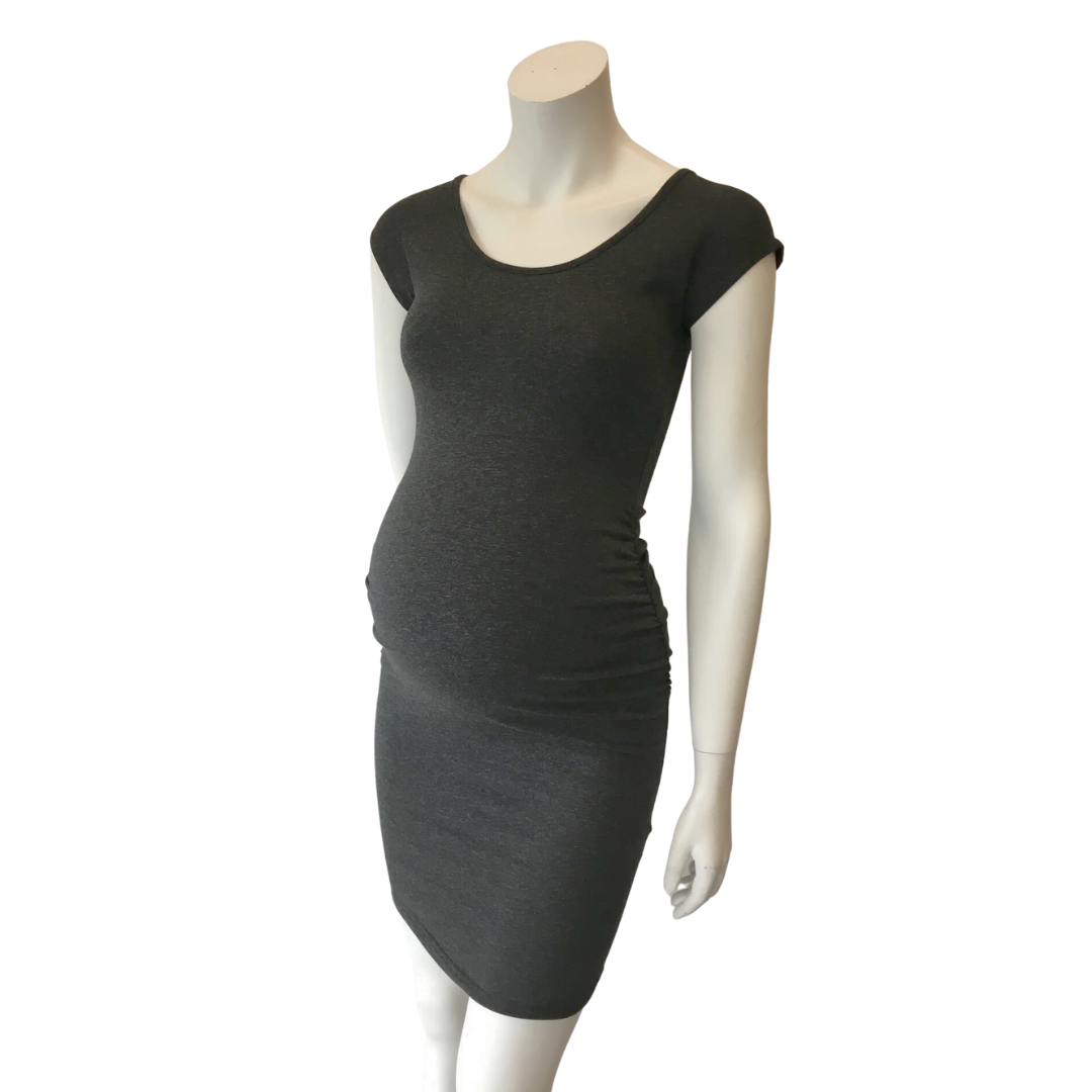 Gathered Dress Cap Sleeve