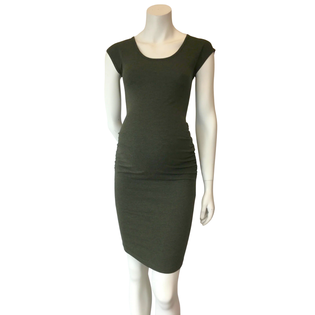 Gathered Dress Cap Sleeve