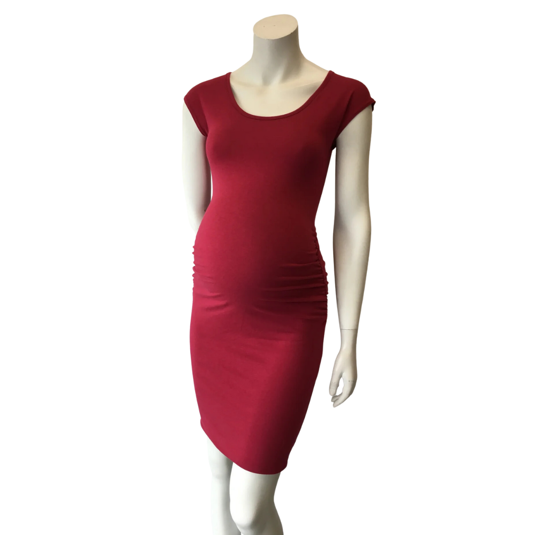 Gathered Dress Cap Sleeve