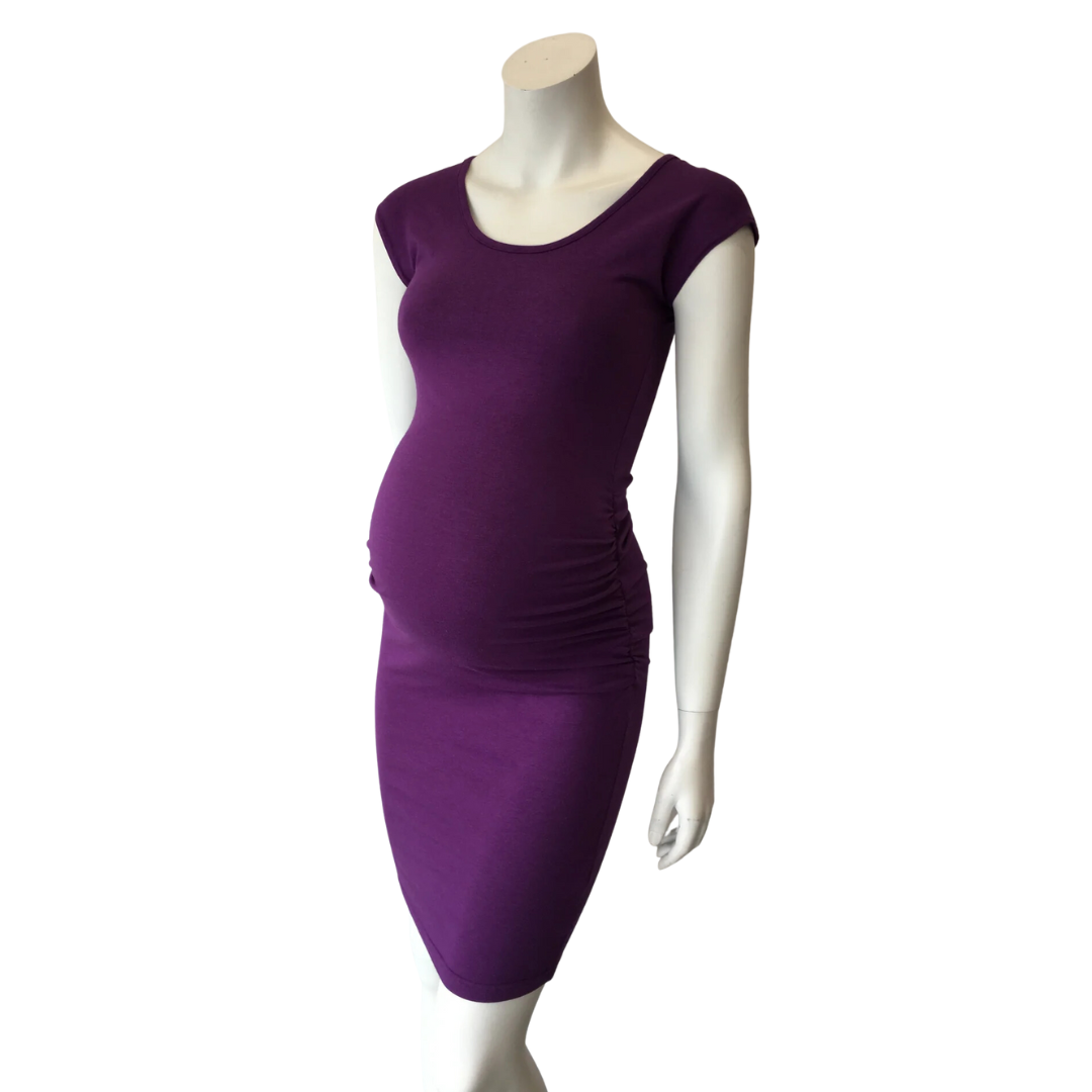 Gathered Dress Cap Sleeve