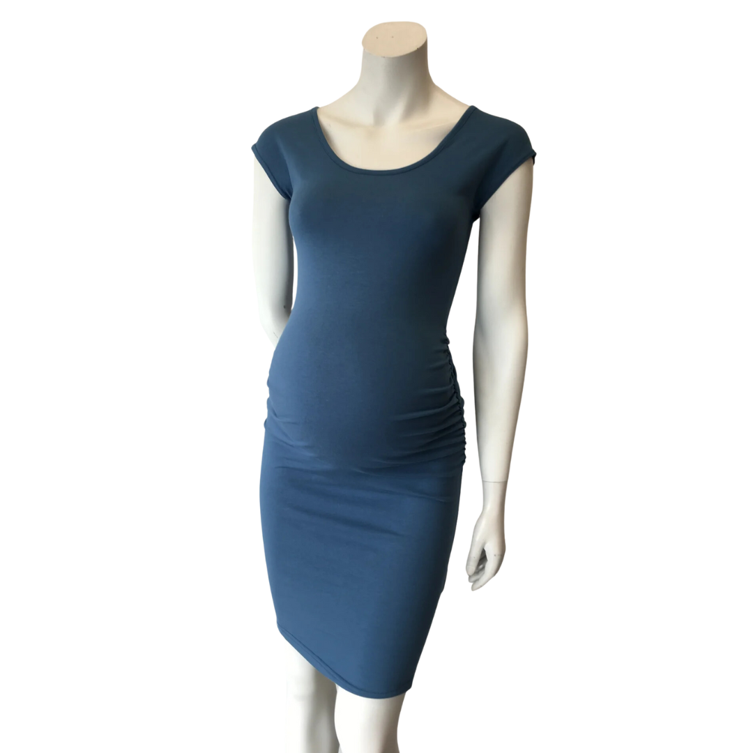Gathered Dress Cap Sleeve