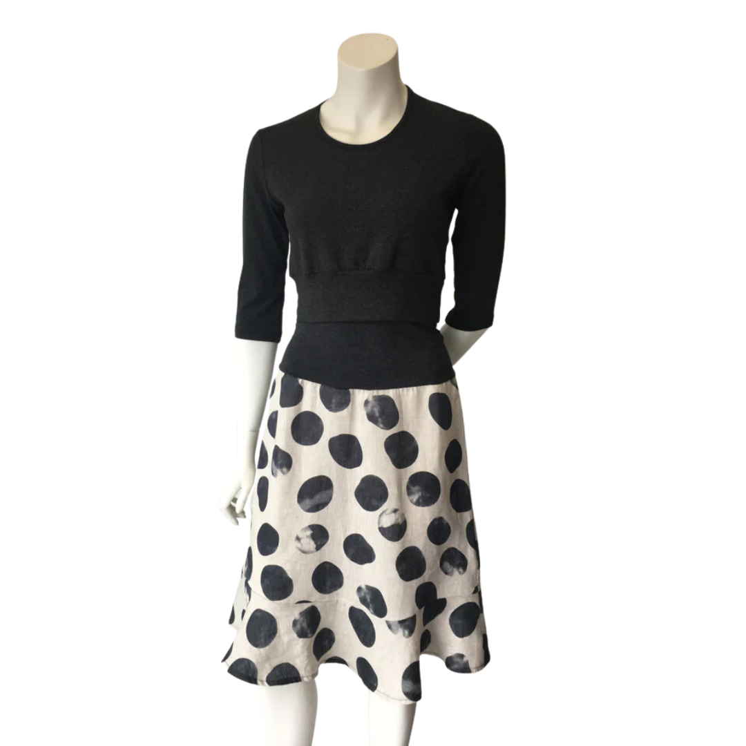Ruffle Linen Skirt