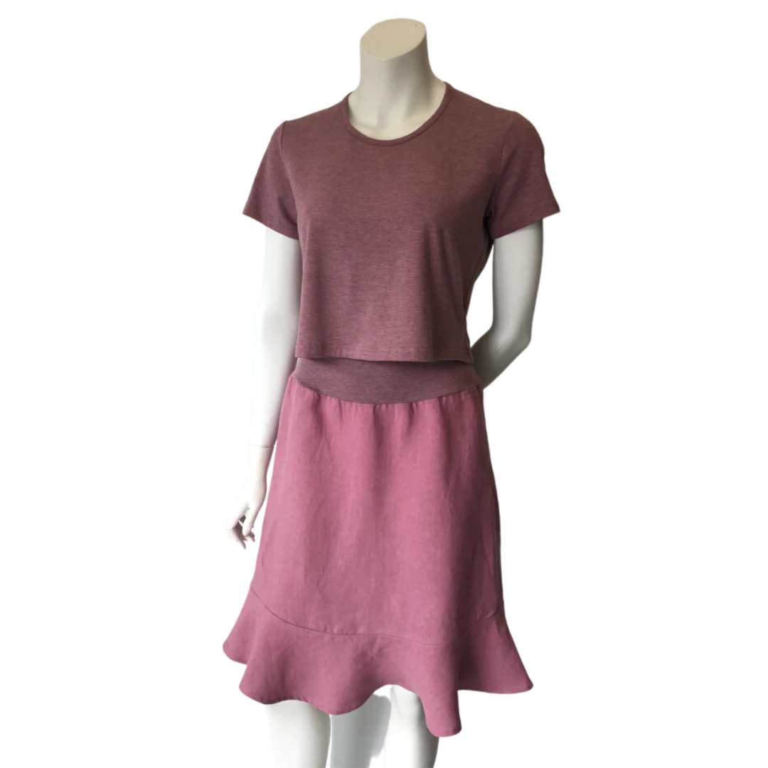 Ruffle Linen Skirt