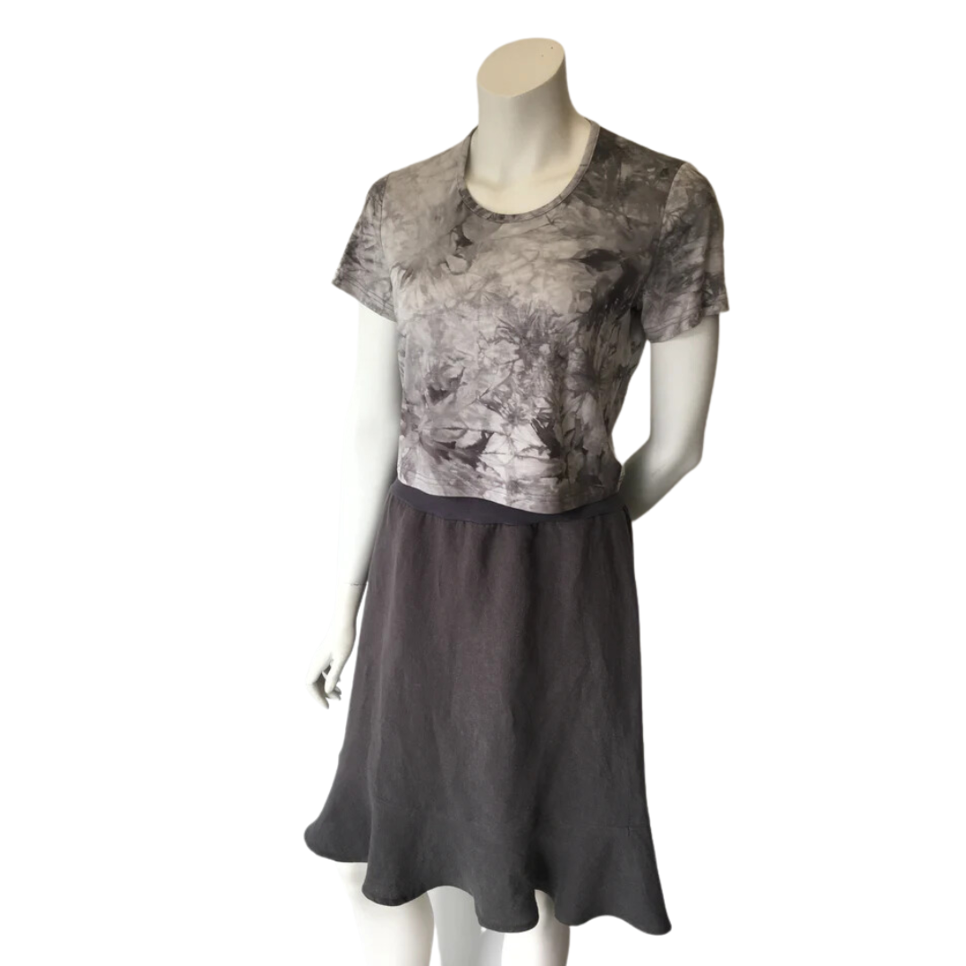 Ruffle Linen Skirt