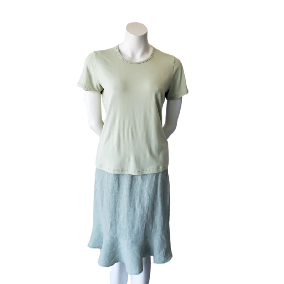 Ruffle Linen Skirt