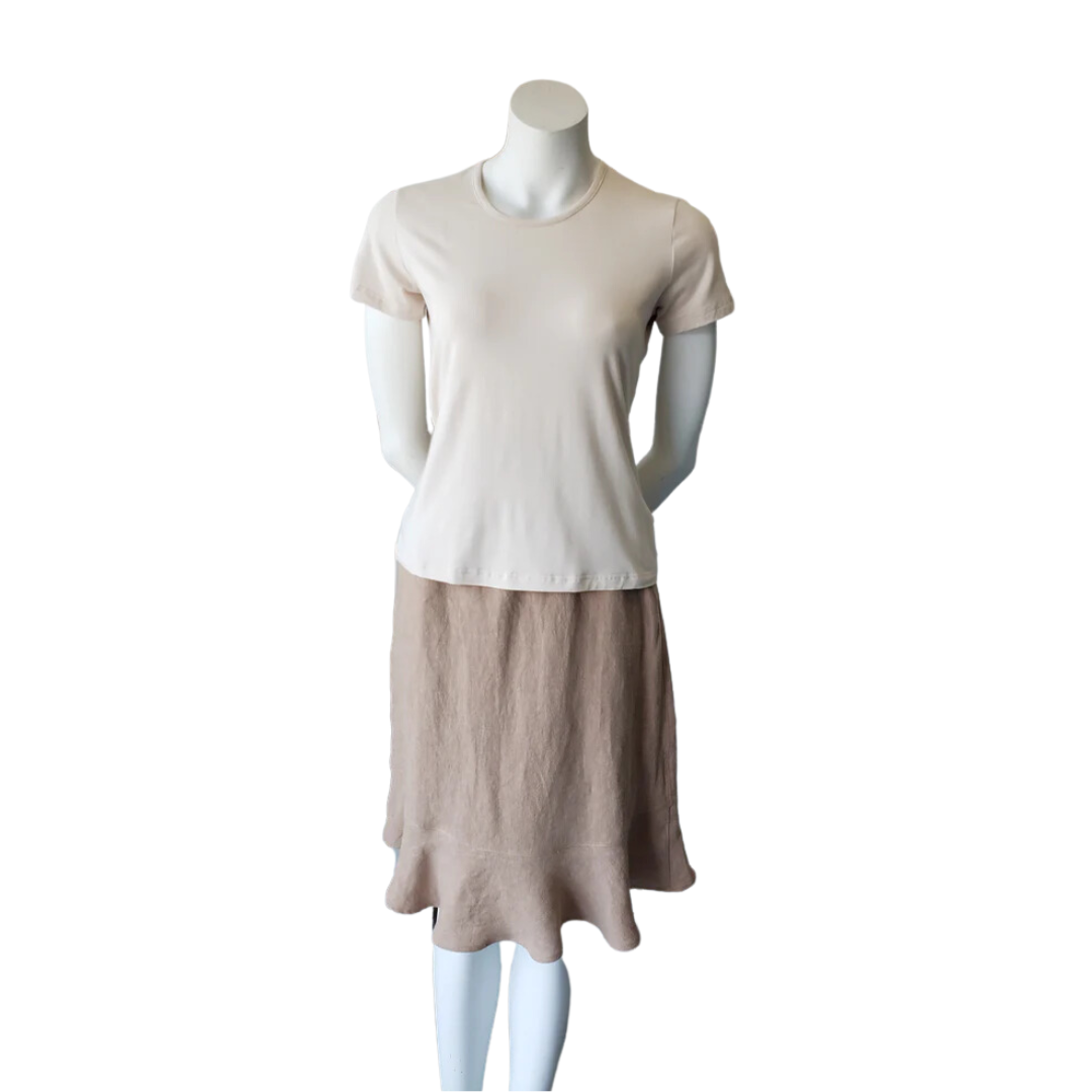 Ruffle Linen Skirt