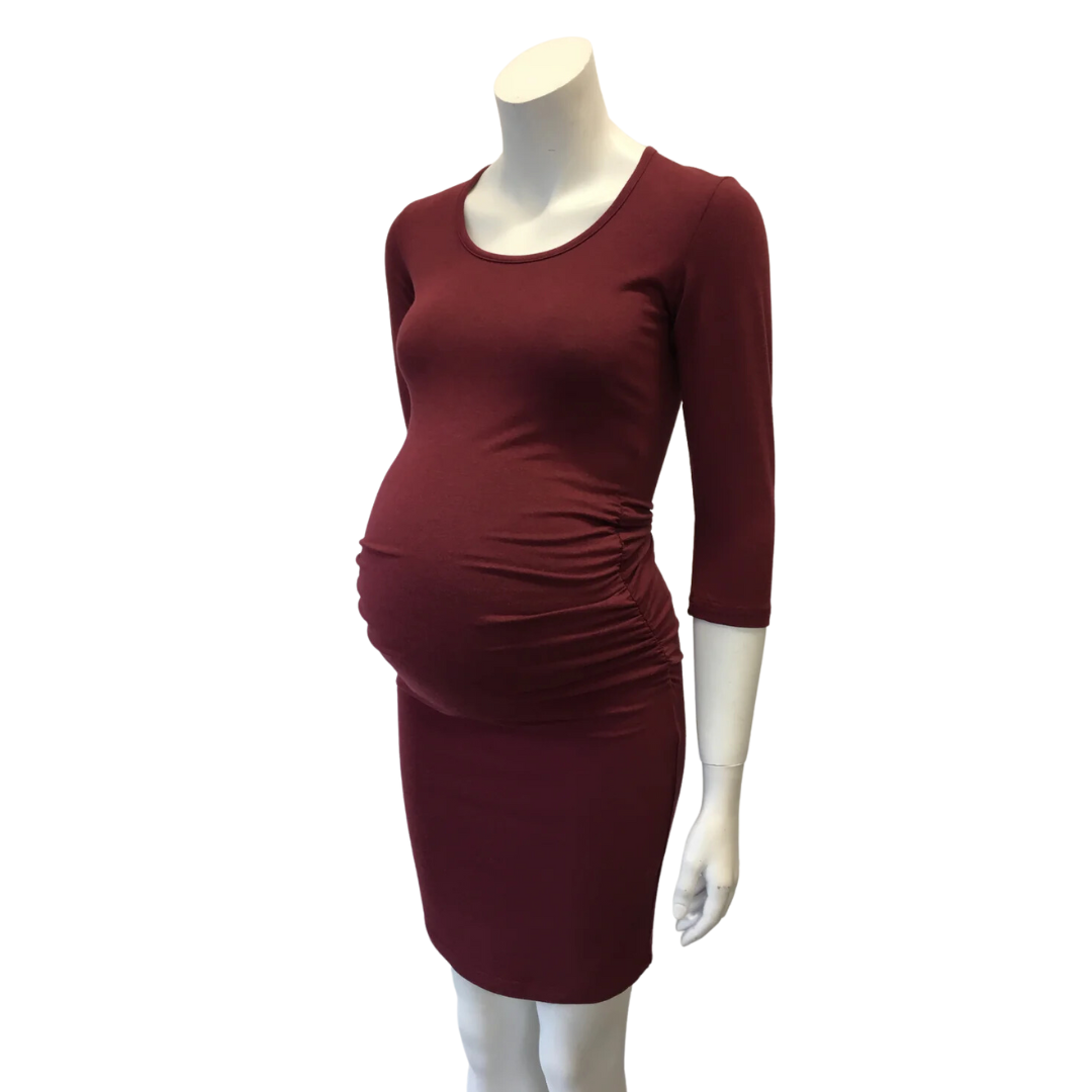 Gathered Dress 3/4 Sleeve