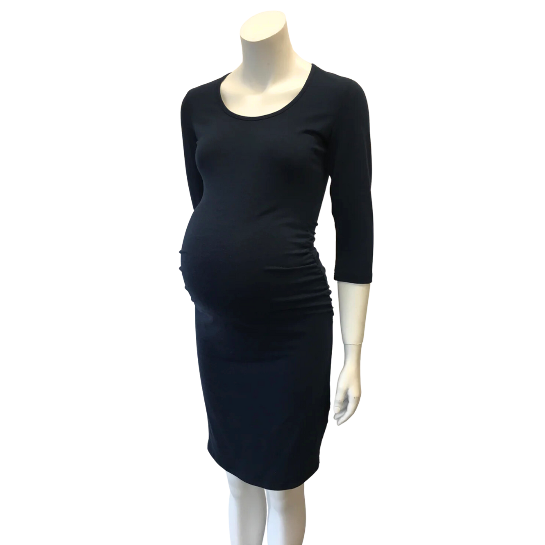 Gathered Dress 3/4 Sleeve