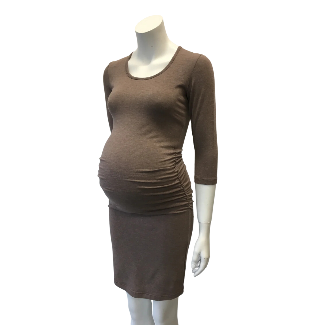 Gathered Dress 3/4 Sleeve