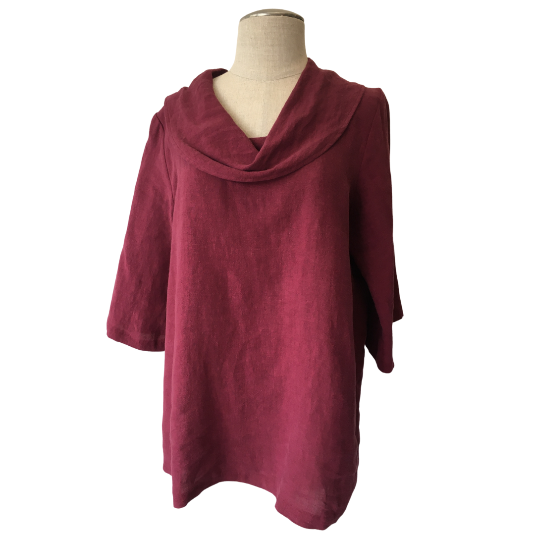 Cowl Linen Blouse