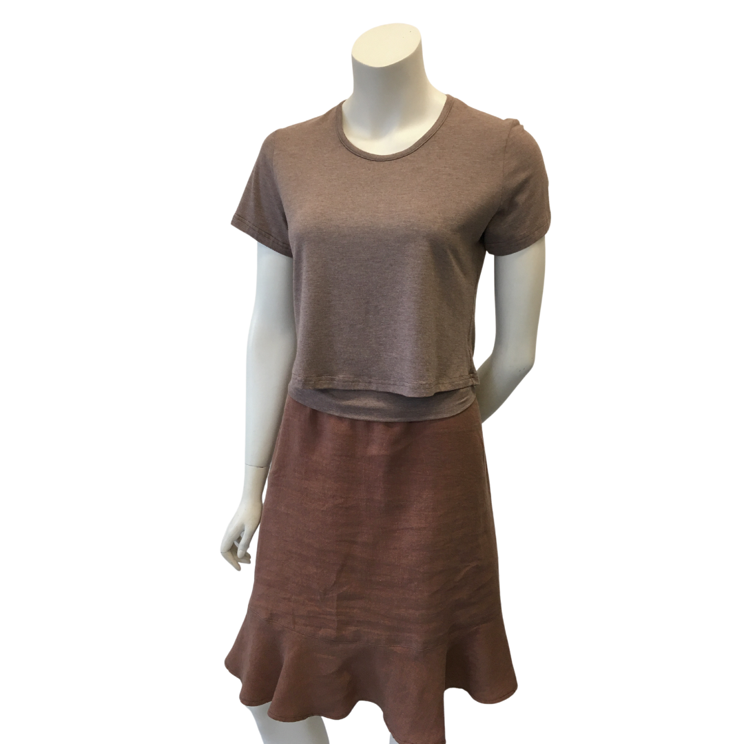 Ruffle Linen Skirt