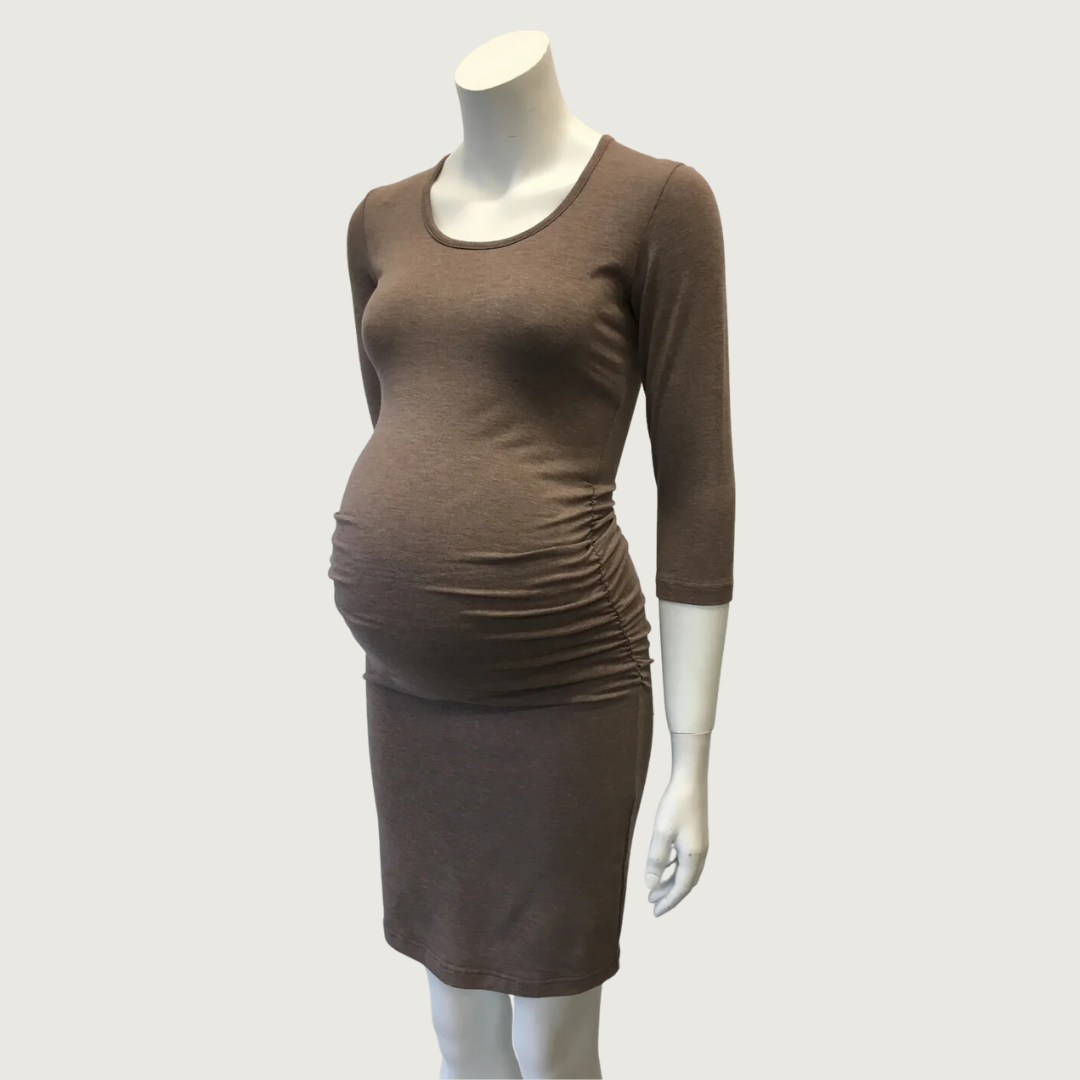Gathered Dress 3/4 Sleeve