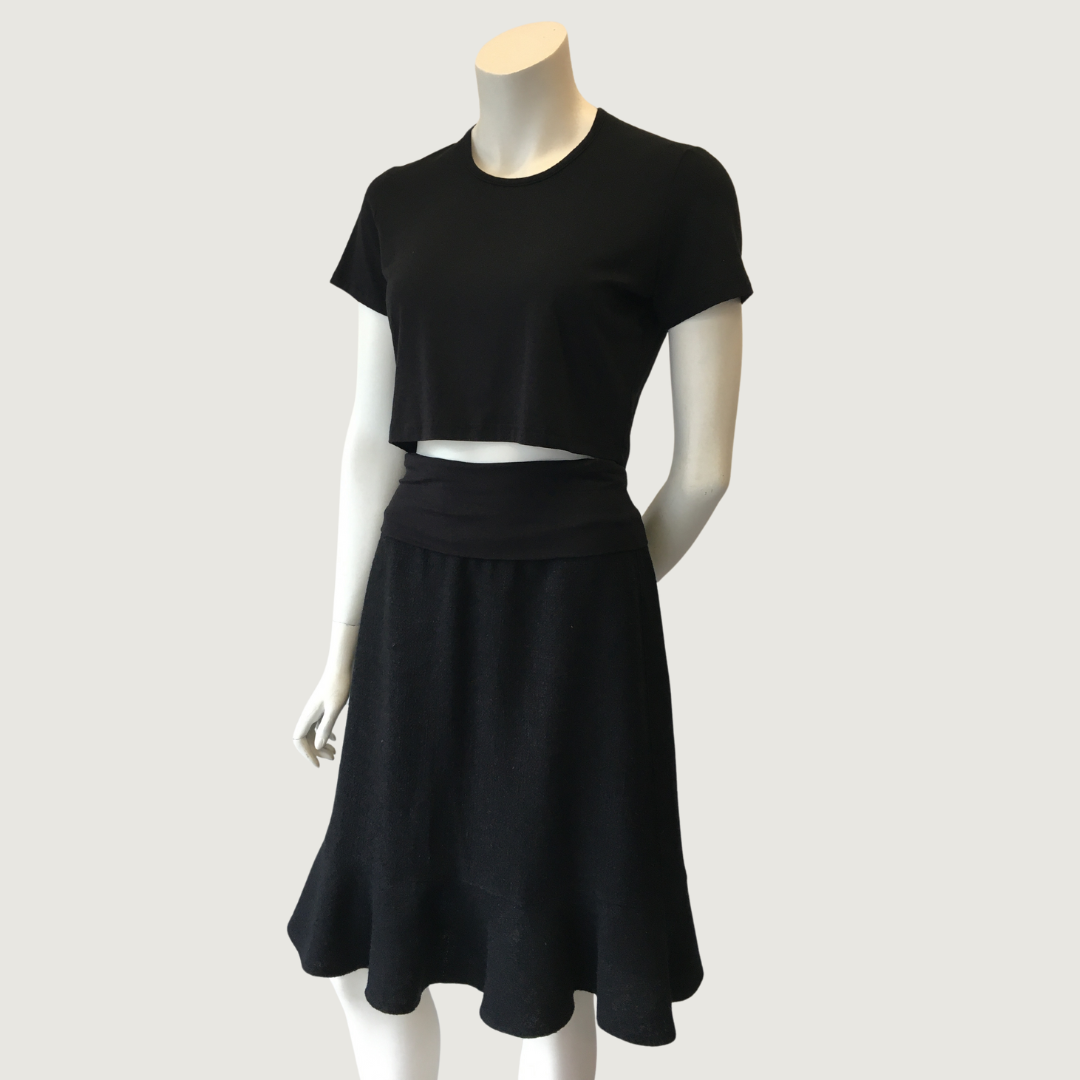 Ruffle Linen / Rayon Skirt