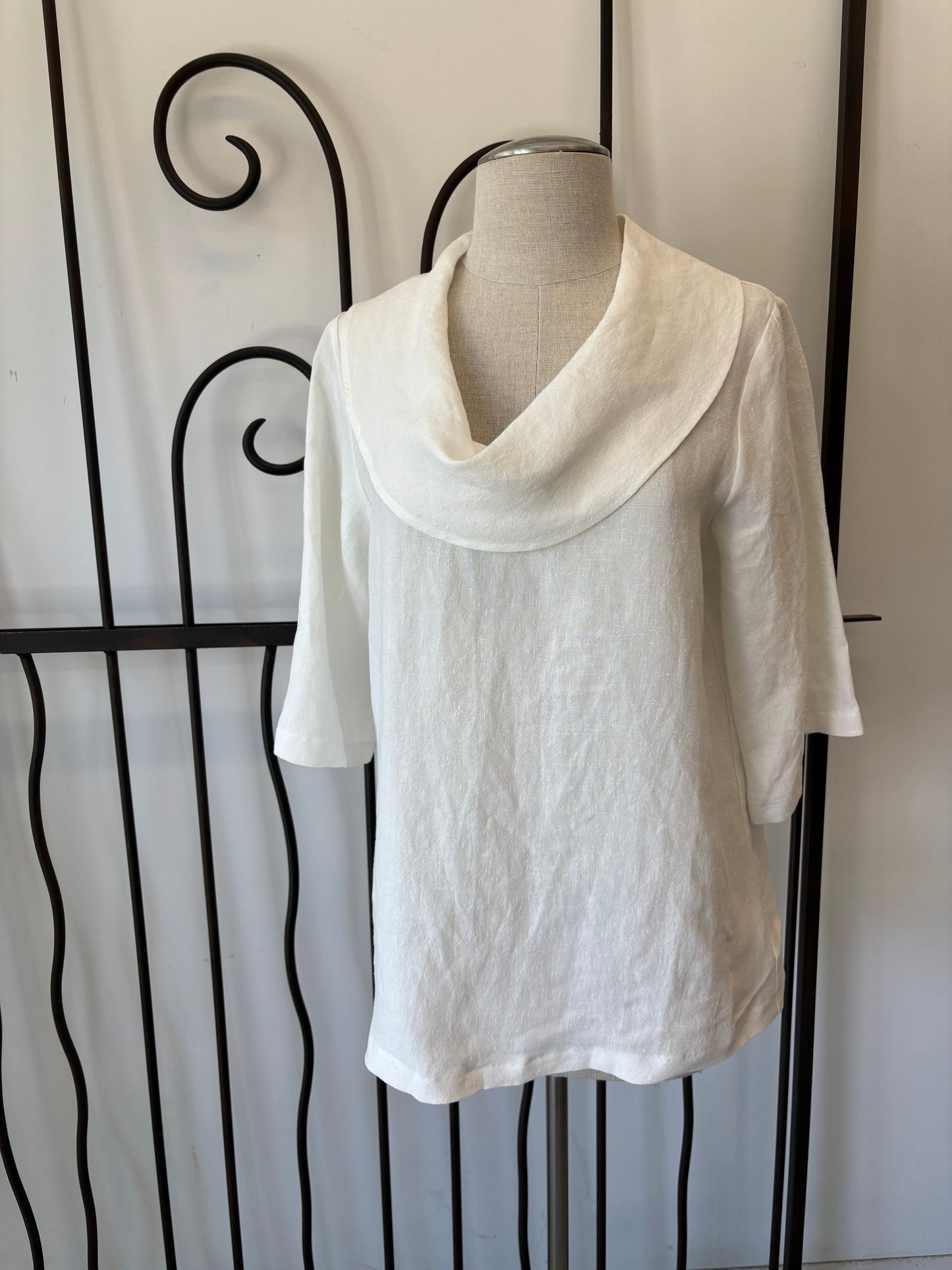 Cowl Linen Blouse