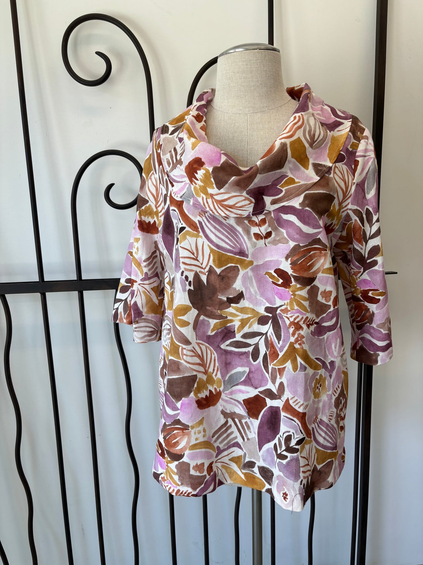 Cowl Linen Blouse