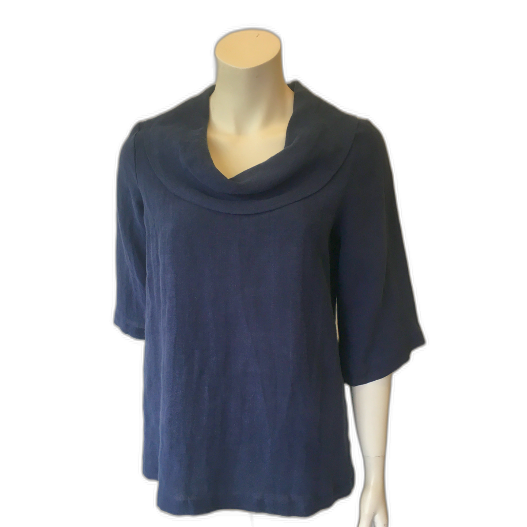 Cowl Linen Blouse