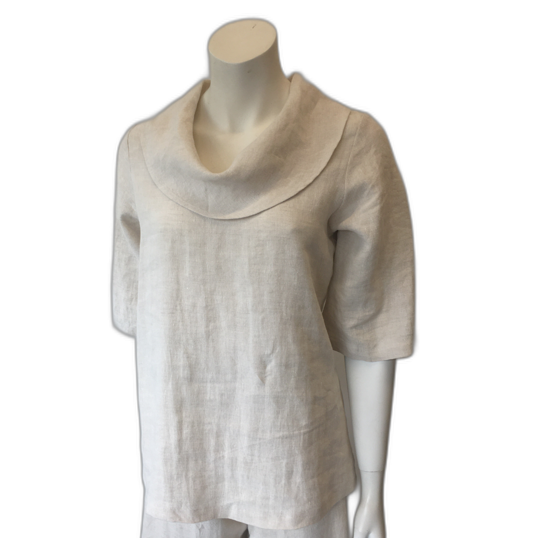 Cowl Linen Blouse