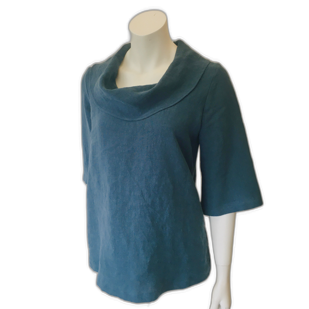 Cowl Linen Blouse