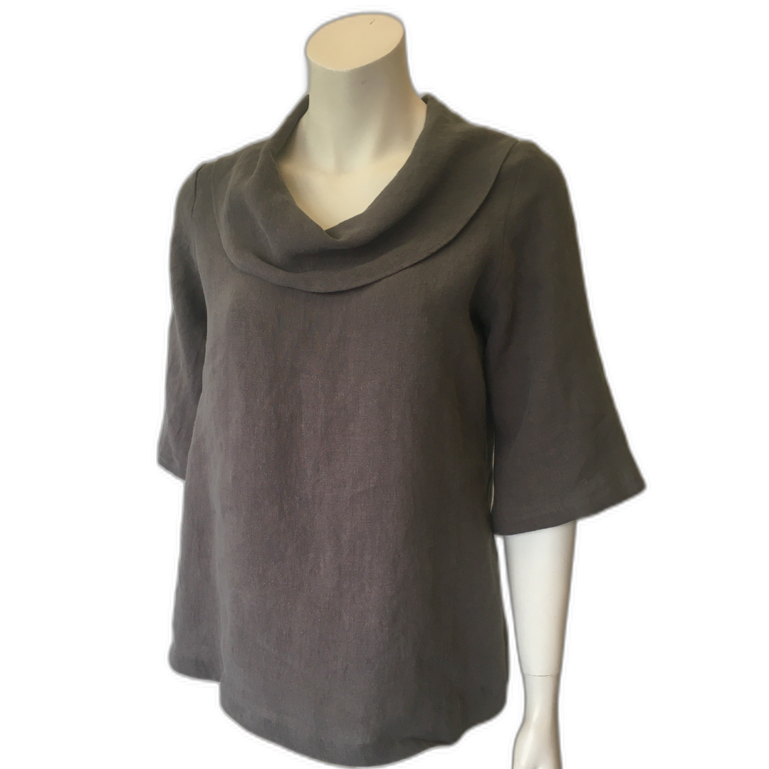Cowl Linen Blouse
