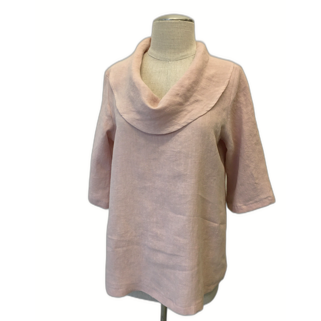 Cowl Linen Blouse