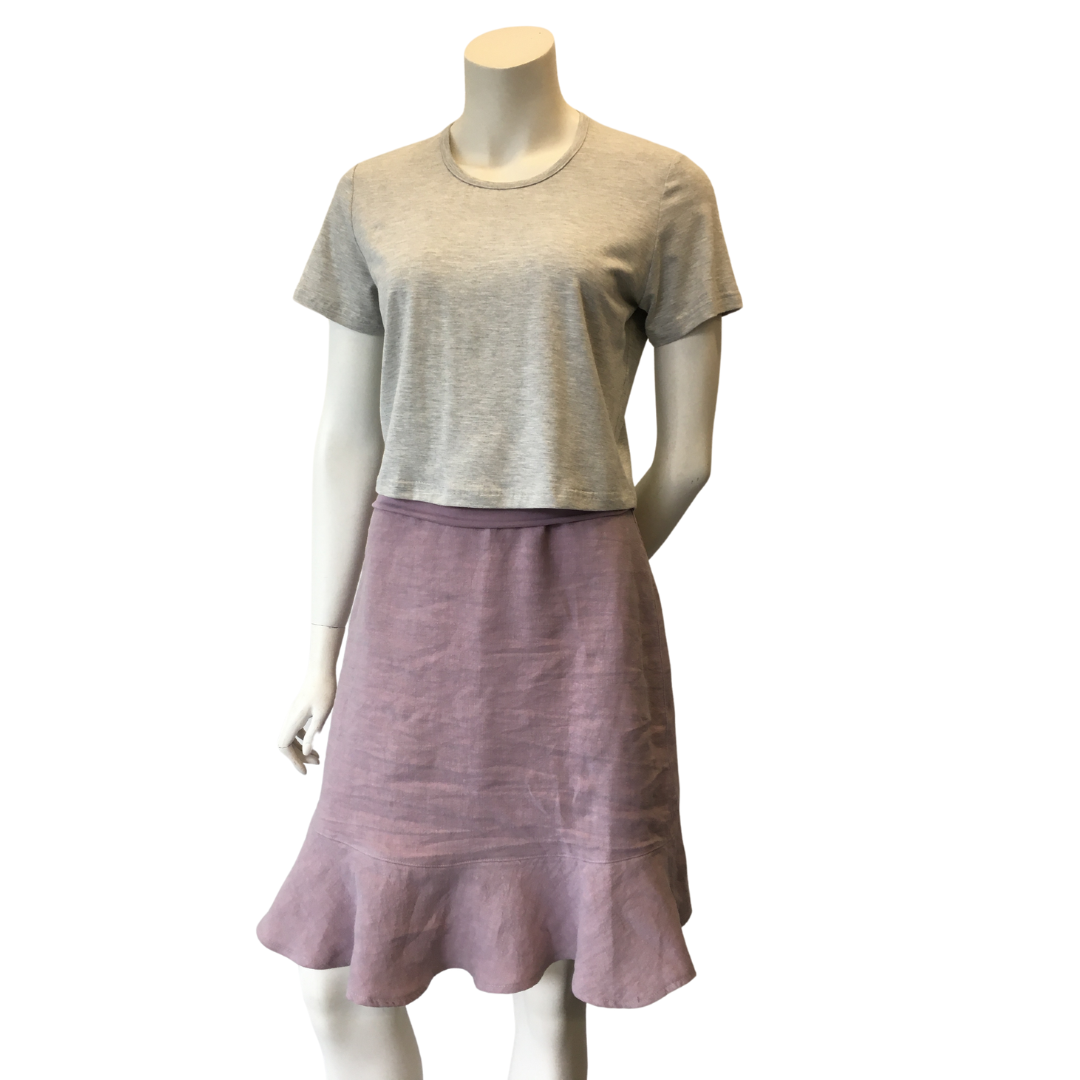 Ruffle Linen Skirt