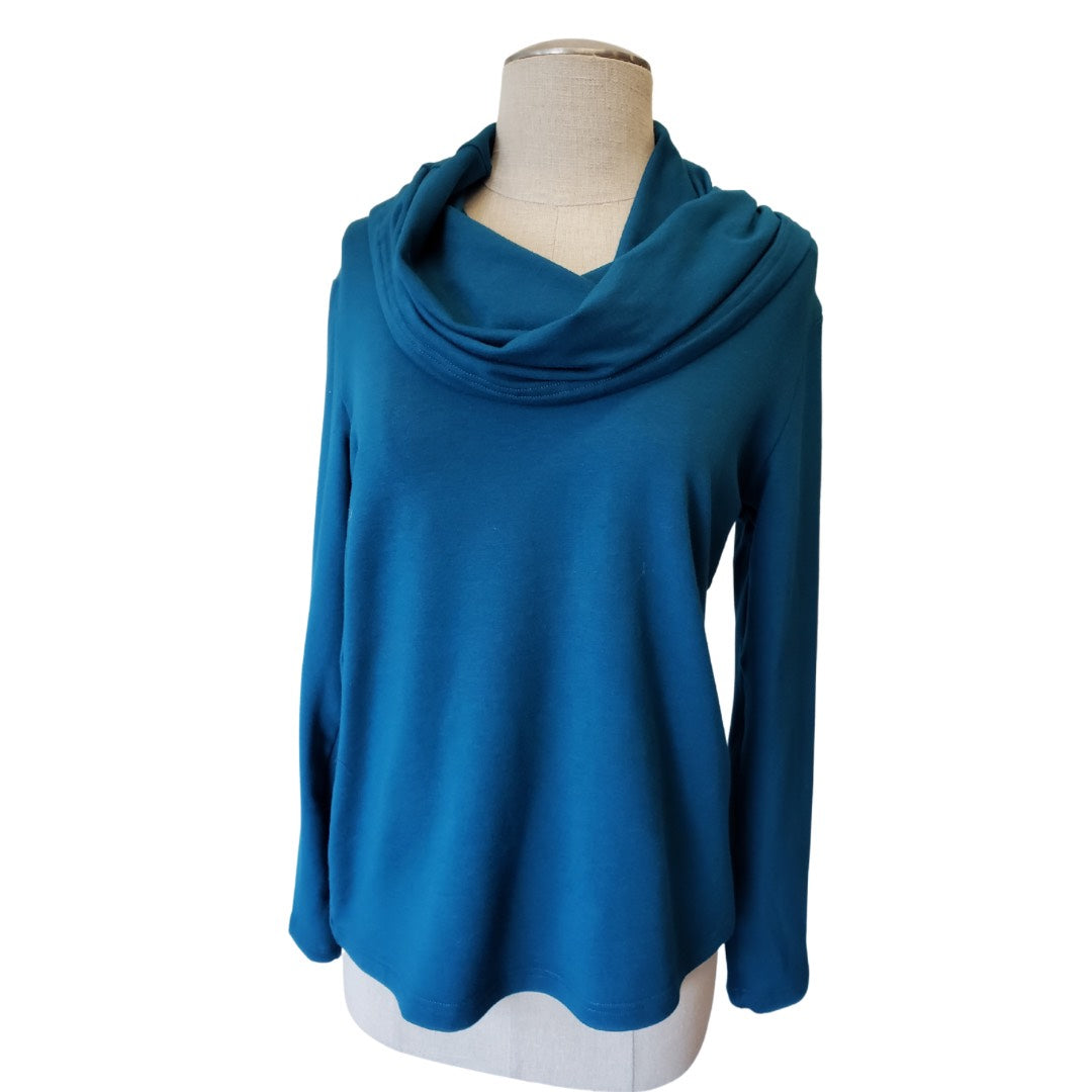 Cowl Crop French Terry Sweater