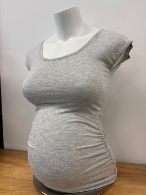 Gathered Tee Cap Sleeve