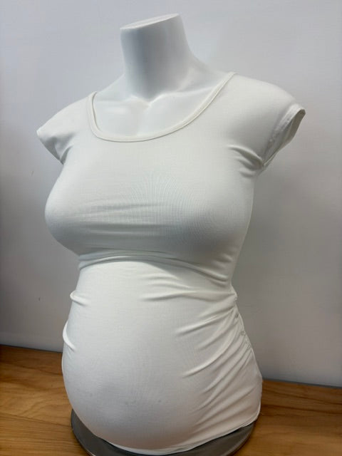 Gathered Tee Cap Sleeve