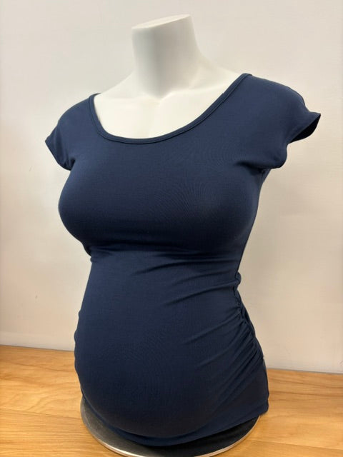 Gathered Tee Cap Sleeve