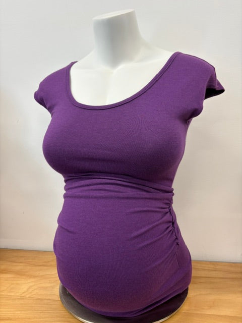 Gathered Tee Cap Sleeve