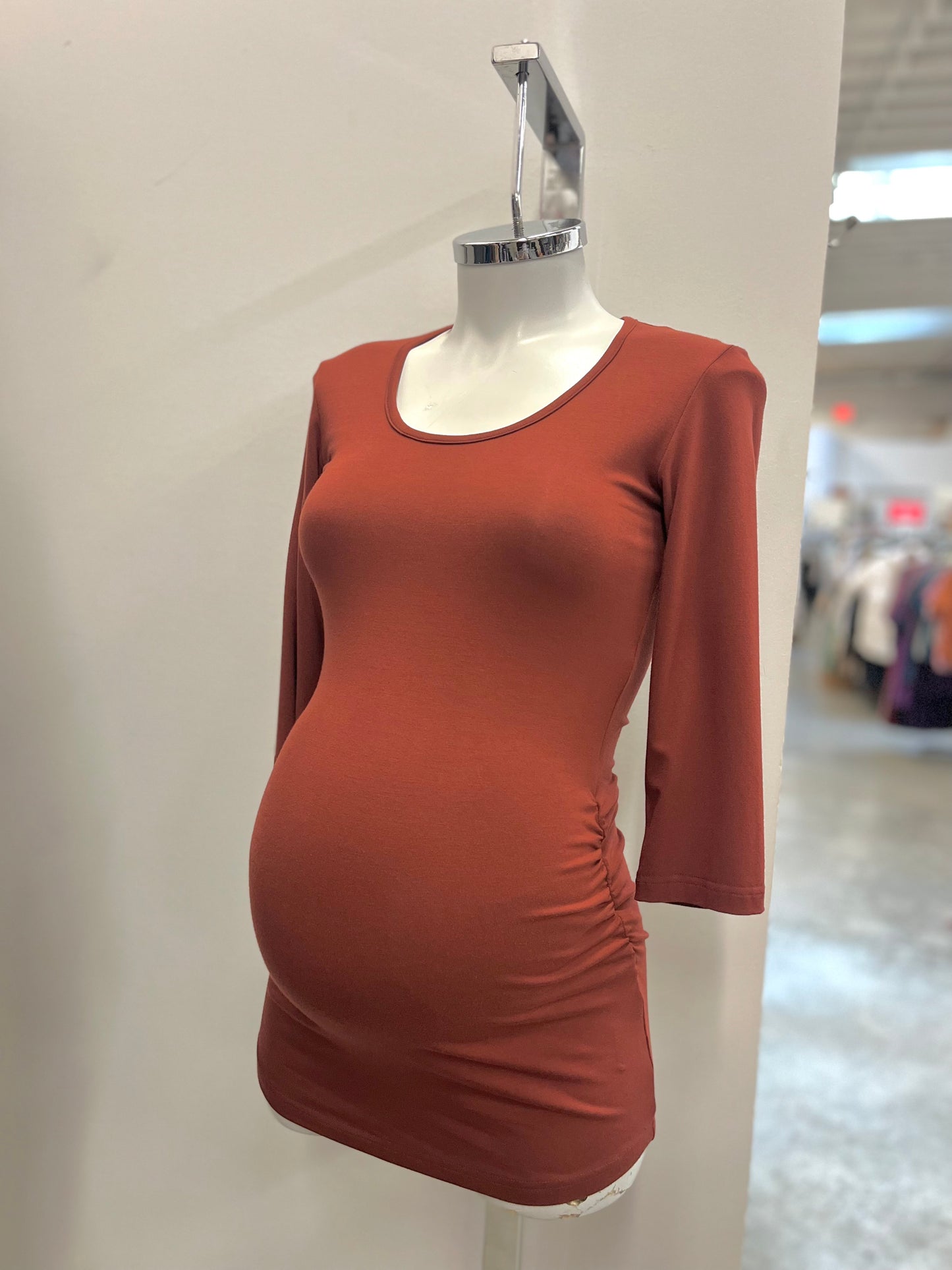 Gathered Tee 3/4 Sleeve