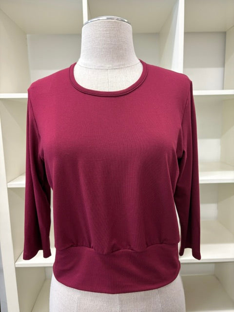 Classic Crop Top 3/4 Sleeve