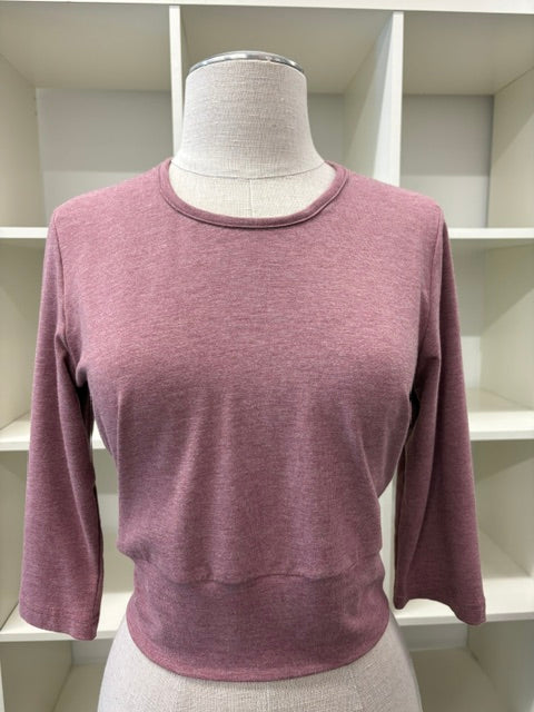 Classic Crop Top 3/4 Sleeve