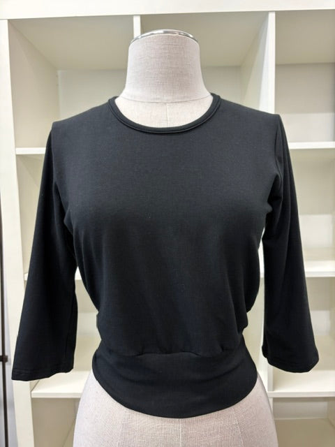 Classic Crop Top 3/4 Sleeve