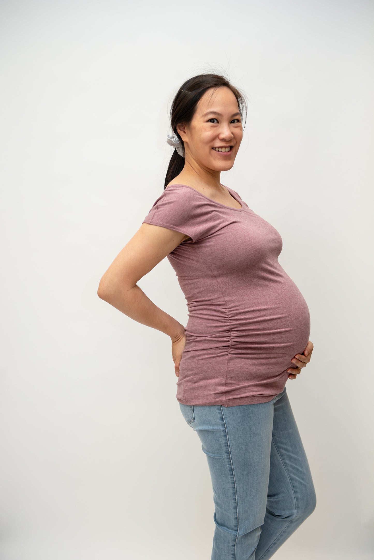 Gathered Tee Cap Sleeve